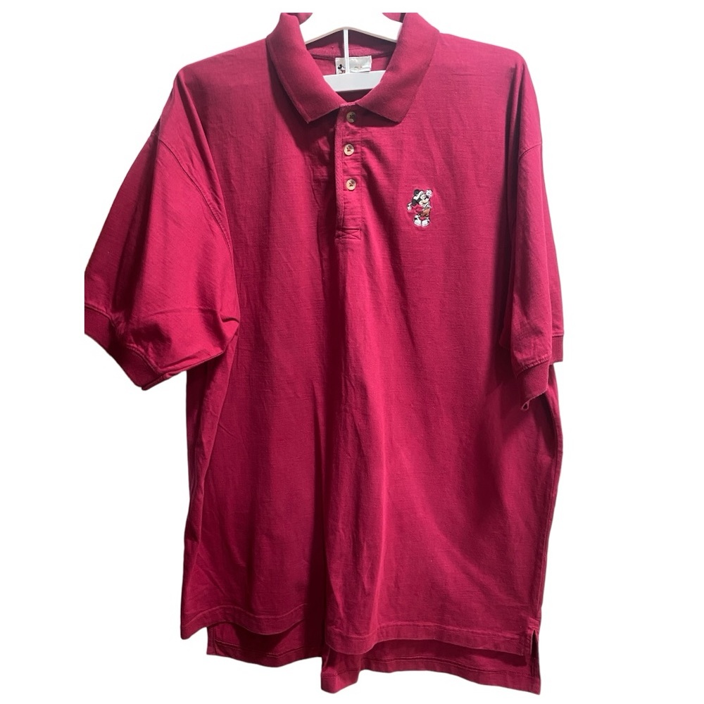 Walt Disney World Mickey Mouse Burgundy Golf Polo size 2X